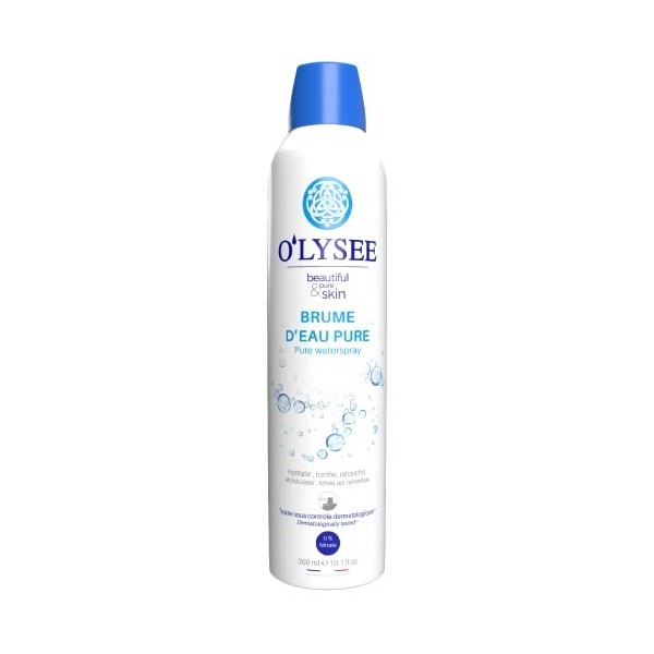 OLYSEE - Brume dEau Pure - Peaux sensibles déshydratées - Rafraîchit immédiatement - 300 ml