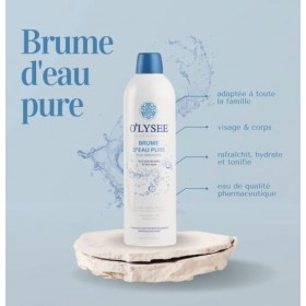 OLYSEE - Brume dEau Pure - Peaux sensibles déshydratées - Rafraîchit immédiatement - 300 ml