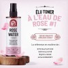 Lotion Tonique à lEau de Rose Biologique pour le Visage et les Cheveux - Vaporisateur dEau de Rose Pure Nourrissante et Hyd