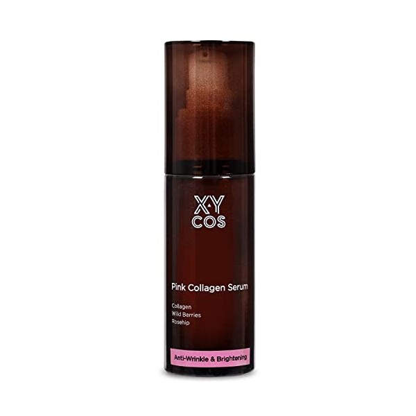 XYCOS Sérum au collagène rose 50 ml, 1,7 fl.oz. | Soin anti-rides anti-âge | Hydratant | Réparation | Certifié EVE VEGAN