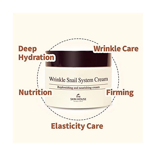 THE SKIN HOUSE since 1979 Crème anti-rides anti-escargot 50 ml, 1,69 fl.oz. | Raffermissant | élimine les imperfections | R