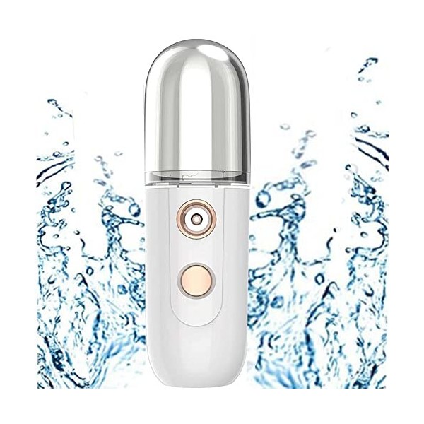 SUQ 35ml Mini Pulvérisateur de Brume, Pulvérisateur pour Visage, Portatif USB Rechargeable de Brume, pour Hydratation du Visa