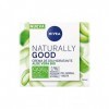 NIVEA Naturally Good Crema de Día Hidratante con Aloe Vera Bio 50 ml , crema hidratante facial con aceite de jojoba y de alm