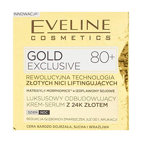 Eveline Cosmetics Crème de Jour/Nuit Luxury Exclusive Or 80+ 50 ml