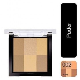 Manhattan Wake Up Radiance Finishing Powder, Couleur 002 miel, pour un éclat naturel sur la peau, disponible en 2 couleurs