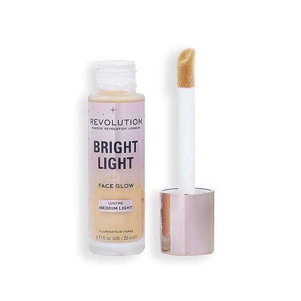 Revolution Bright Light Face Glow, Lueur Éclatante pour le Visage, Teint Lumineux, Lustre Moyen Clair