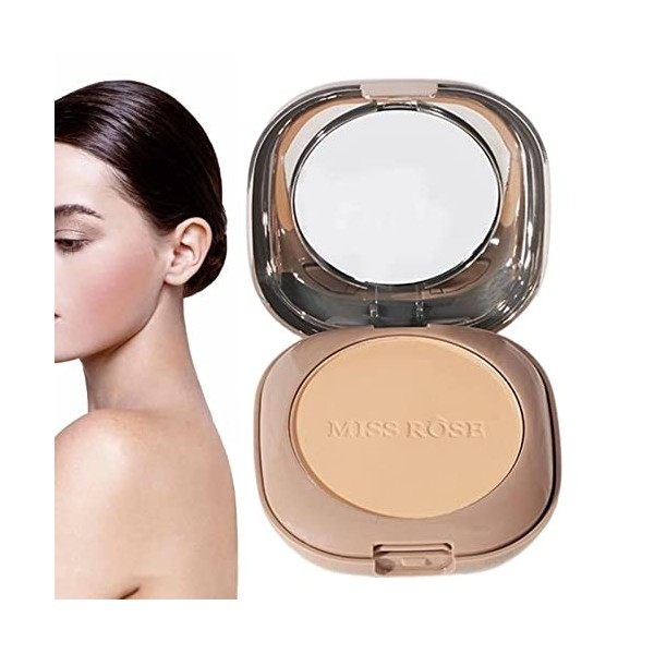 Poudre compacte pour peau grasse | Poudre de finition longue durée Poreless double couche - Poudre fixatrice de maquillage lo