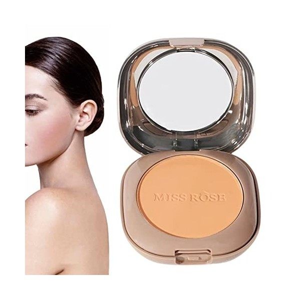 Poudre compacte pour peau grasse | Poudre de finition longue durée Poreless double couche - Poudre fixatrice de maquillage lo