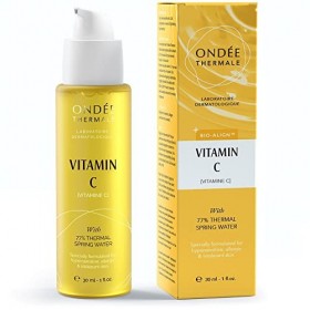 Sérum de Vitamine C Pure pour le Visage avec de lAcide Hyaluronique - Sérum Hydratant Anti-Age à la Vitamine C pour le Visag