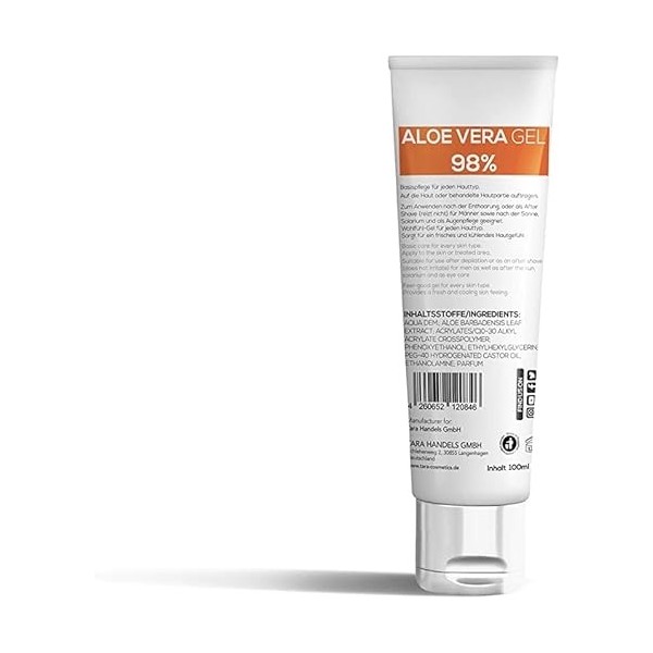 Bella Donna - Gel apaisant et rafraîchissant à laloe vera, 100 ml - Idéal pour soulager la peau après l’épilation