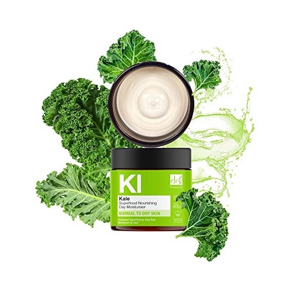 Dr Botanicals Apothecary Kale Superfood Nourishing Day Moisturiser With Vitamins And Antioxidants Product Name, Almond, 60 Mi