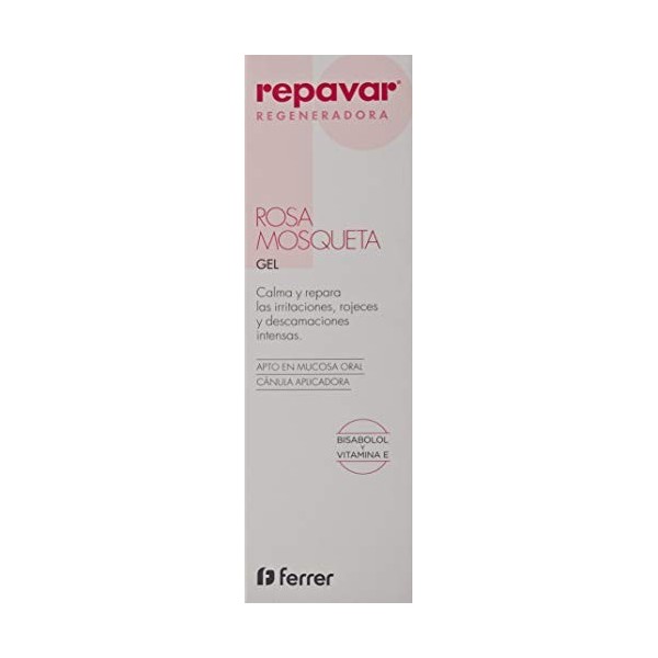 Repavar - Gel de Rose Musquée - au Bisabolol et à la Vitamine E - Traitement Cosmétique des Irritations, des Rougeurs et des 