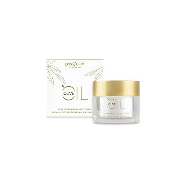 Postquam - Olive | Creme de Nuit Anti Age - Creme de Nuit, Creme Huile dOlive, Creme Visage Nuit - 50 ml