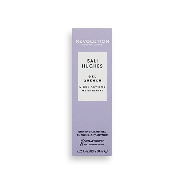 Revolution Skincare London, Sali Hughes, gel Quench Light Anytime Crème Hydratantes, Lightweight Crème Hydratante pour Le Vis