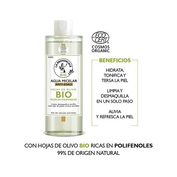 Agua Micelar Bio Anti-Edad Hojas Olivo 400 Ml