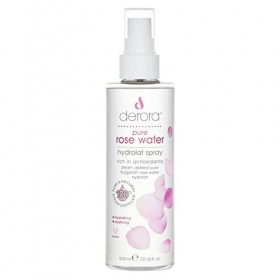 Derora Eau de rose pure – Spray hydrolat 100% pur et naturel | Soin de la peau pour apaiser et hydrater la peau, le visage et