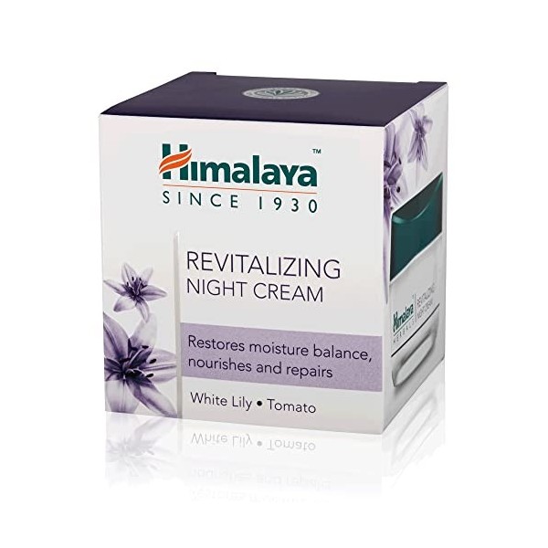 Himalaya Herbals Revitalizing Night Cream | Crème faciale luxueuse, hypoallergénique et pénétrante pour améliorer les peaux s