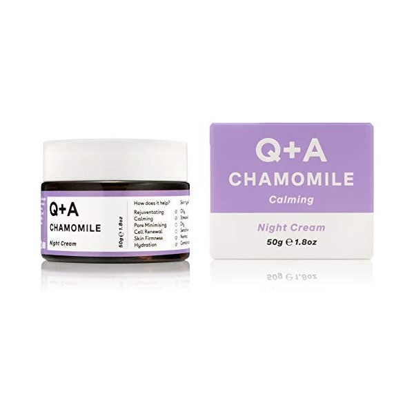 Q+A Crème de nuit à lextrait de camomille, 50g