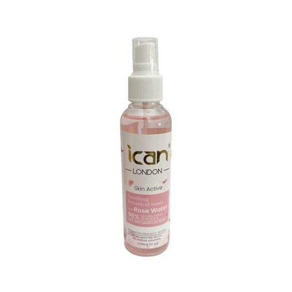 ICAN LONDON Skin Active Spray apaisant pour plantes 100 % pure Rose 150 ml