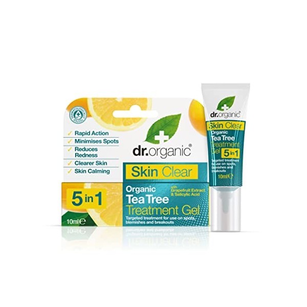 Dr. Organic Gel de Soin à lHuile de Tea Tree Bio Skin Clear 10 ml
