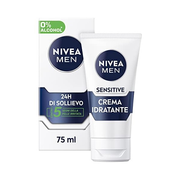 Nivea For Men - Crème hydratante sensitive extra douce - Peaux sensibles - 75 ml