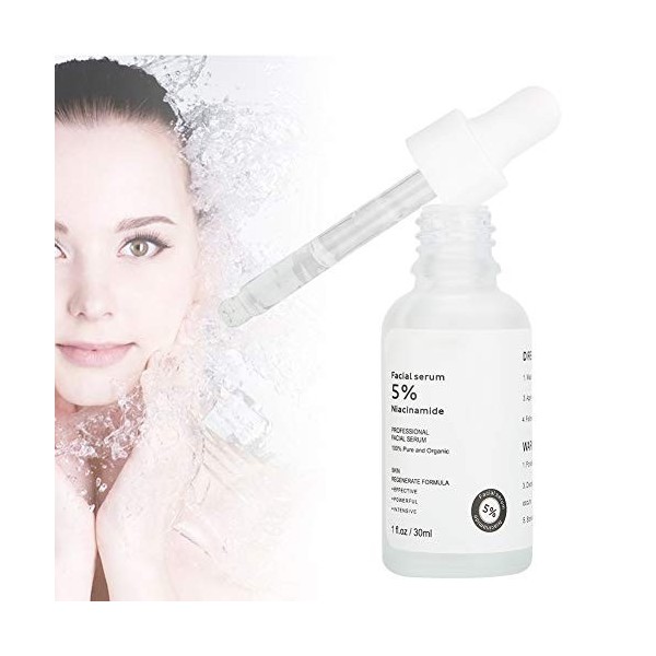 Essence de blanchiment Sérum hydratant hydratant et hydratant pour le visage contenant 5% de sérum facial pur niacinamide pur