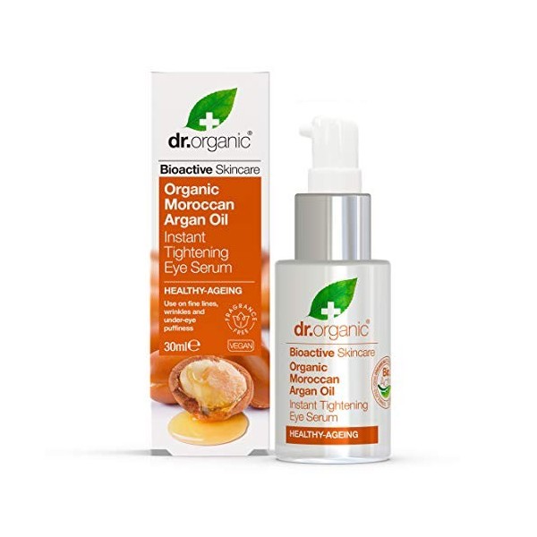 dr.organic argan instant tightening eye serum siero contorno occhi tensore instantaneo 30 ml