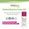 Crème hydratante pour le visage vitalkind GIRL - soins naturels de première qualité pour enfants. Cosmétique naturelle de pre