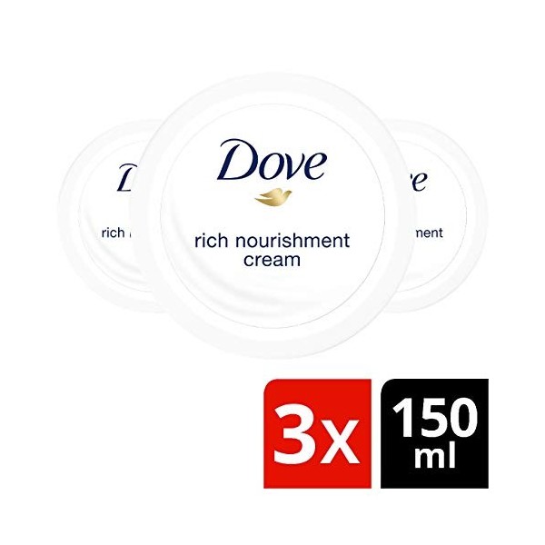 DOVE Crème Hydratante Corps Pot 150 ml - Lot de 3