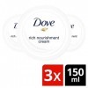 DOVE Crème Hydratante Corps Pot 150 ml - Lot de 3