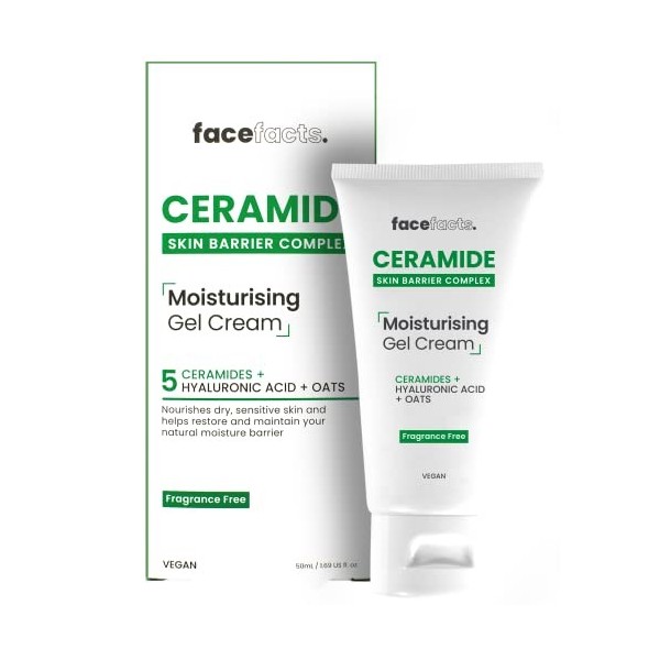 Face Facts Ceramide Gel Crème | Hydratant | Apaise et renforce la peau | 50 ml