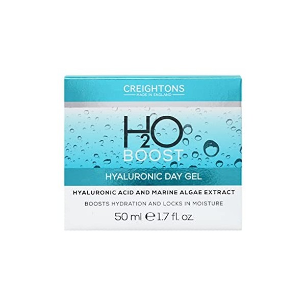 Creightons H2O Boost Hyaluronic Day Gel 50ml - Boosts Hydrations & Locks in Moisture. Vegan Friendly. Cruelty Free. Dermato