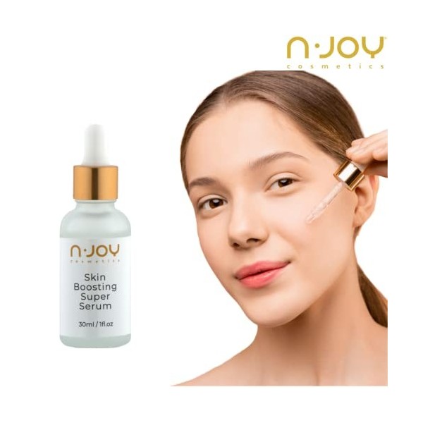 N JOY cosmetics - Skin Boosting Super sérum 30 ml. Sérum hyaluronique à haute dose - Sérum pour le visage tous types de peau 