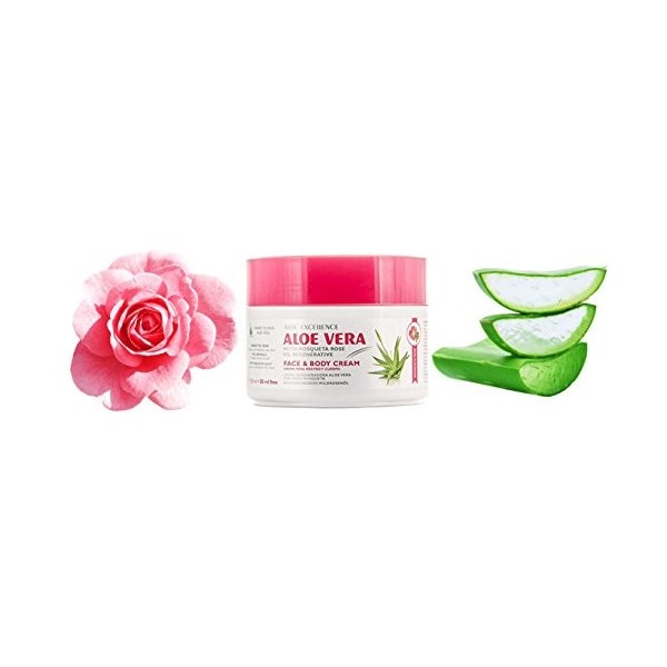 Aloe Vera à la Crème Pour le Visage et le Corps à lhuile de Rose Moscheta 300ml