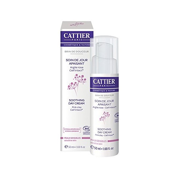 Cattier Soin de Jour Apaisant - Brin de Douceur - Peaux Sensibles - 50 ml bio