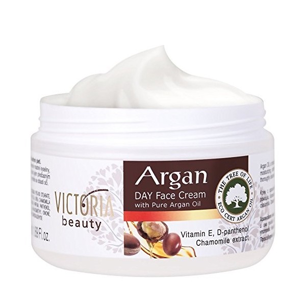 Victoria Beauty - Crème de jour à lhuile dargan pure, camomille et vitamine E - 50 ml