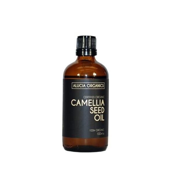 Huile de graines de camélia Camellia Seed Oil certifiée bio de Alucia Organics 100ml - pur, naturel, pressé à froid, végéta