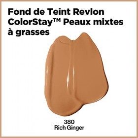Revlon ColorStay 24H, Fond de Teint pour Peaux Mixtes à Grasses, Fini Mat 30 ml , Formule Longue Tenue, Rich Ginger 380 