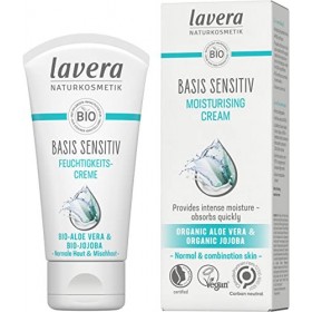 lavera Basis Sensitiv Crème hydratante végétalienne Soin de la peau bio Cosmétiques naturels et innovants 50 ml
