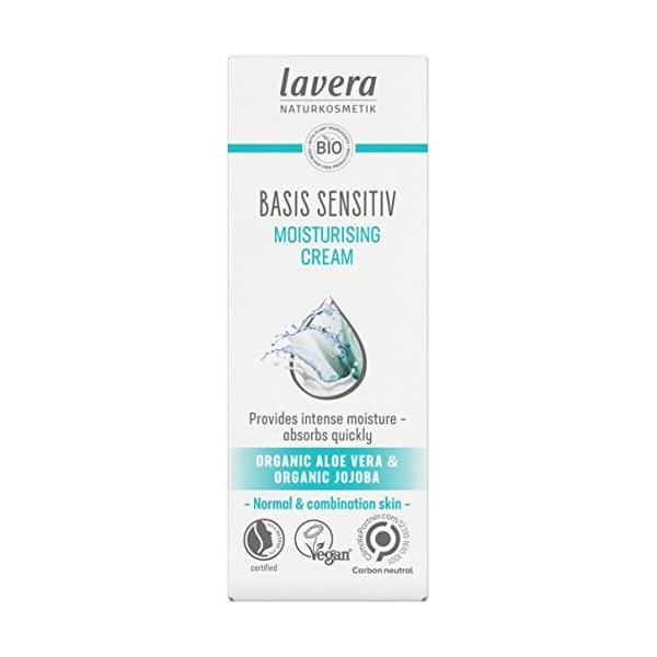 lavera Basis Sensitiv Crème hydratante végétalienne Soin de la peau bio Cosmétiques naturels et innovants 50 ml