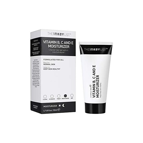 The INKEY List Crème hydratante quotidienne légère pour le visage à la vitamine B, C et E pour garder la peau saine 50 ml