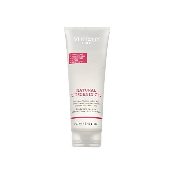 Vitabay Gel Naturel à la Diosgénine 100 ml | Crème Vaginale | 80% dExtrait dIgname | 64% Diosgénine | Extra Fort, Sans Nano