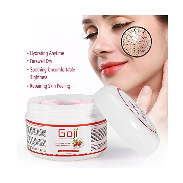 100g de crème pour le visage au ginseng rouge, crème hydratante revigorante à effet lueur, contre les rides et les cernes, cr