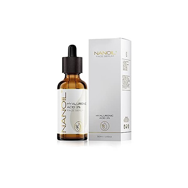 Sérum pour le visage à l’Acide Hyaluronique Nanoil Hyaluronic Face Serum 50ml - Sérum pour le visage Illuminateur, Lissant et