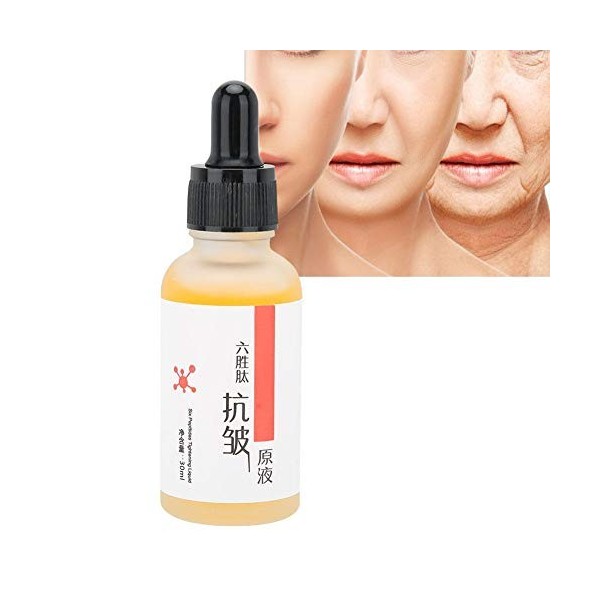 30ml Sérum Visage, Six Peptides Anti-Rides Anti-Âge Serrage Sérum Hydratant Soins de La Peau Visage Apaisant Huile Peau Pour 