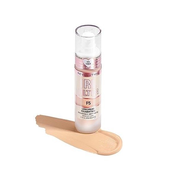 Makeup Revolution, IRL Filter, Longwear, Fond de Teint, F15, 23ml