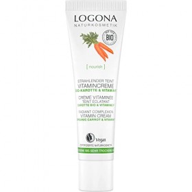 LOGONA Naturkosmetik Crème pour peaux sèches à très sèches avec carotte bio et vitamine F, nourrissant intensément et teint r