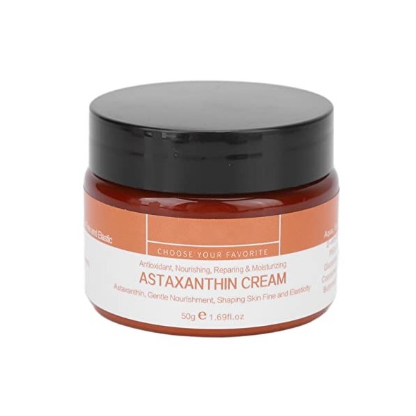 Crème Réparatrice à Lastaxanthine, Super Crème Anti-âge, Hydratant Anti-âge Réduit les Pores et Raffermit la Peau Blanchissa