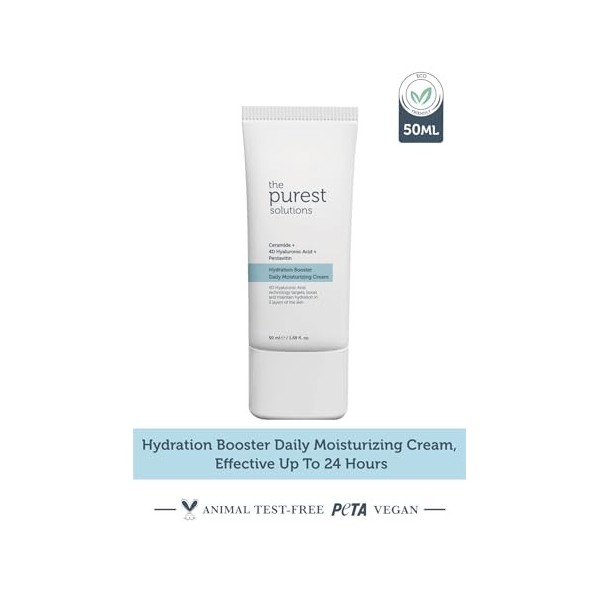 The Purest Solutions Hydration Booster Daily Moisturizing Cream - Ceramide + 4D Hyaluronic Acid + Pentavitin - 24-Hour Effect