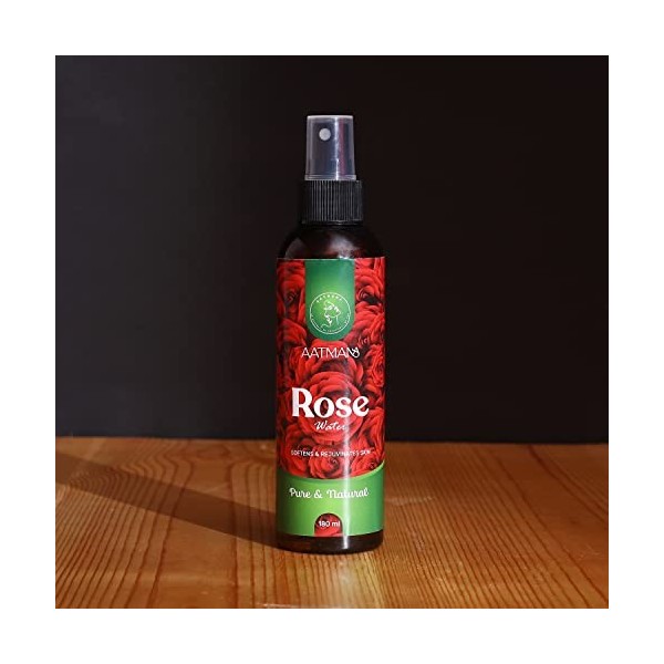 AATMANA Rose Water Spray for Face, Neck, or Hair, Setting Spray for Makeup Multi-Purpose Hydrating Face Mist for All Skin Typ